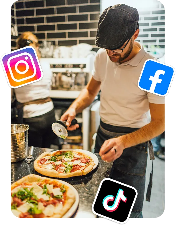 Imagem principal Redes Sociais para Pizzarias