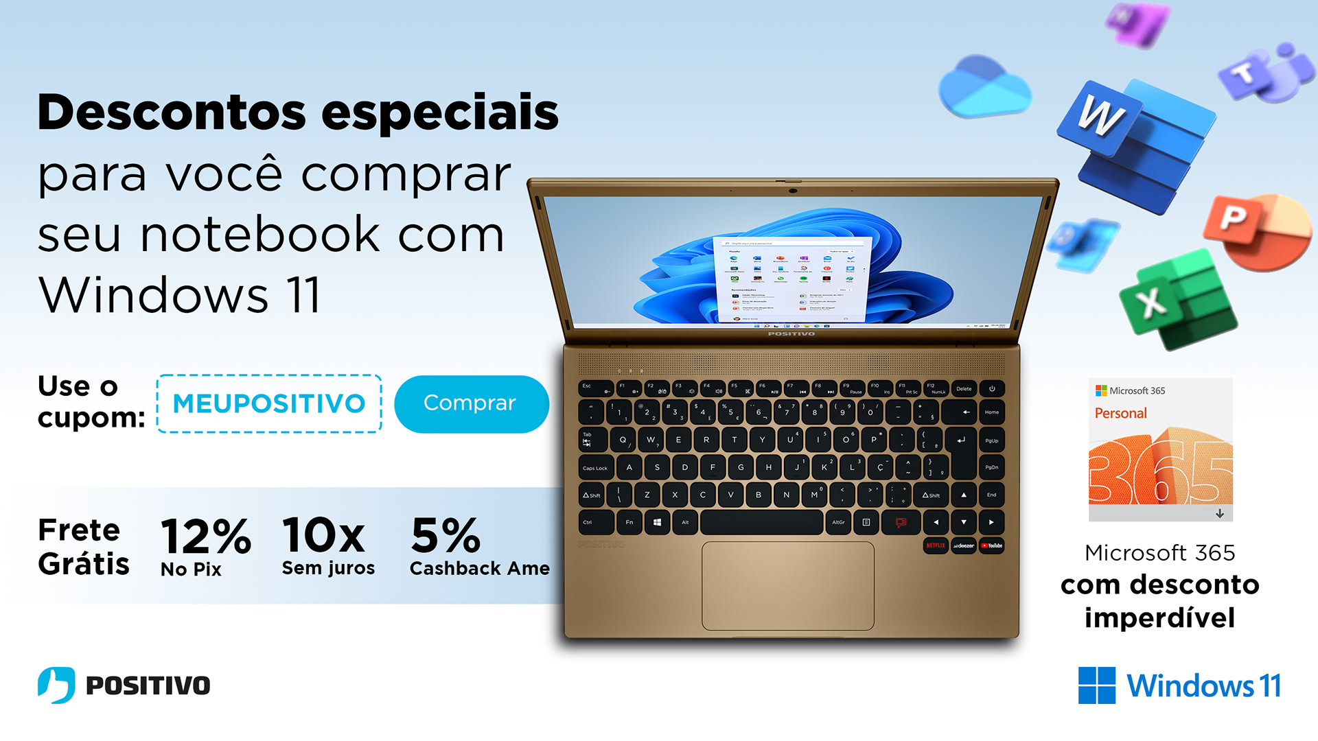 Campanha Windows 11 e Microsoft 365