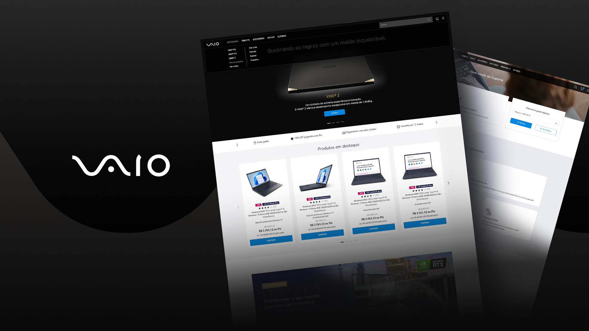Capa E-commerce VAIO