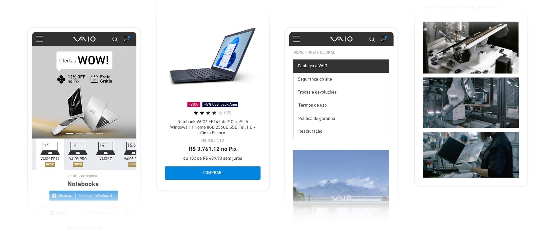 Screens Mobile VAIO