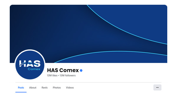 Página do Facebook da HAS Comex