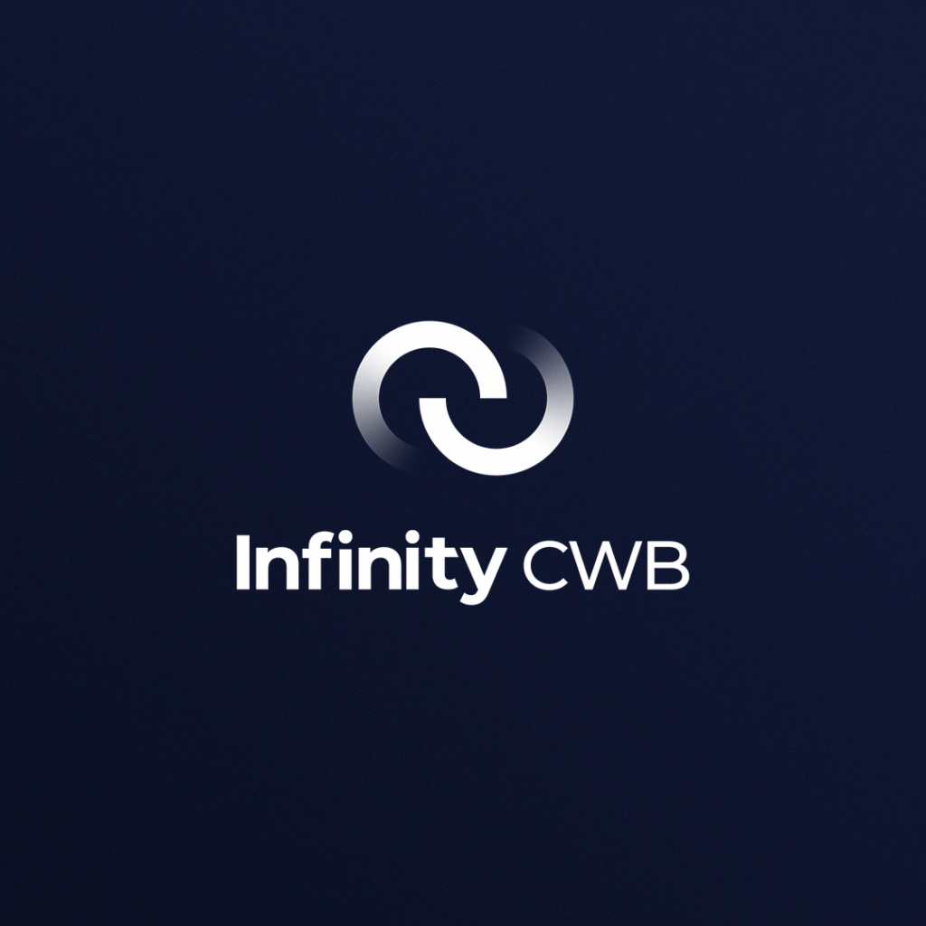 Logo Infinity CWB no fundo escuro
