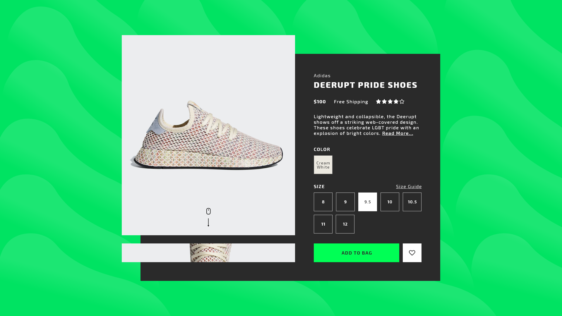 Interface de uma página de compra