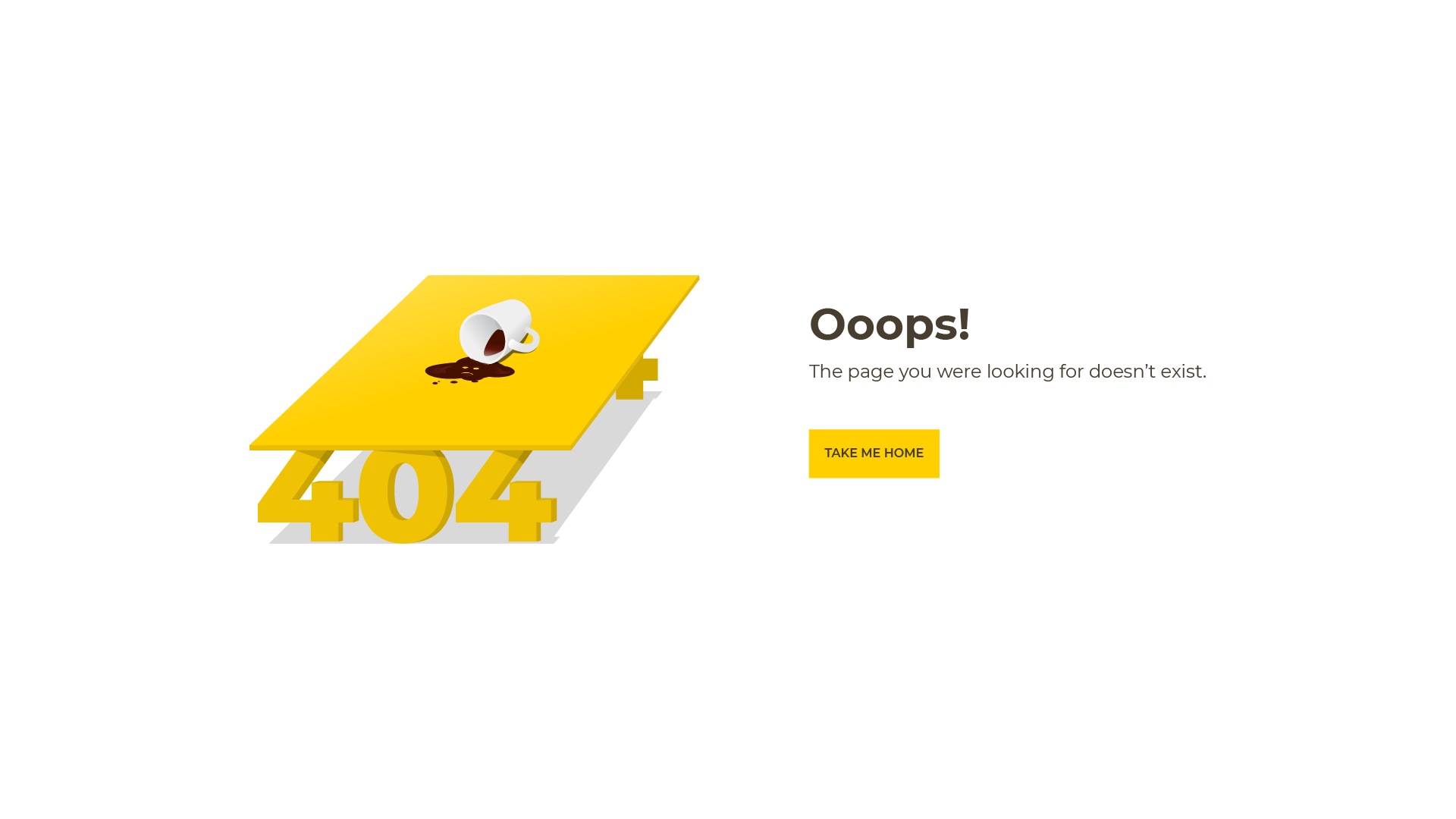 Exemplo de uma página erro 404