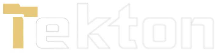 Representação da construção do logotipo tekton